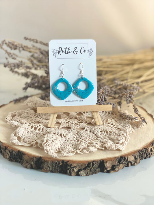 Turquoise Open Shape Earrings