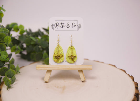 Sunshine Hummingbird Earrings – Vibrant Yellow Polymer Clay with Gold Hooks