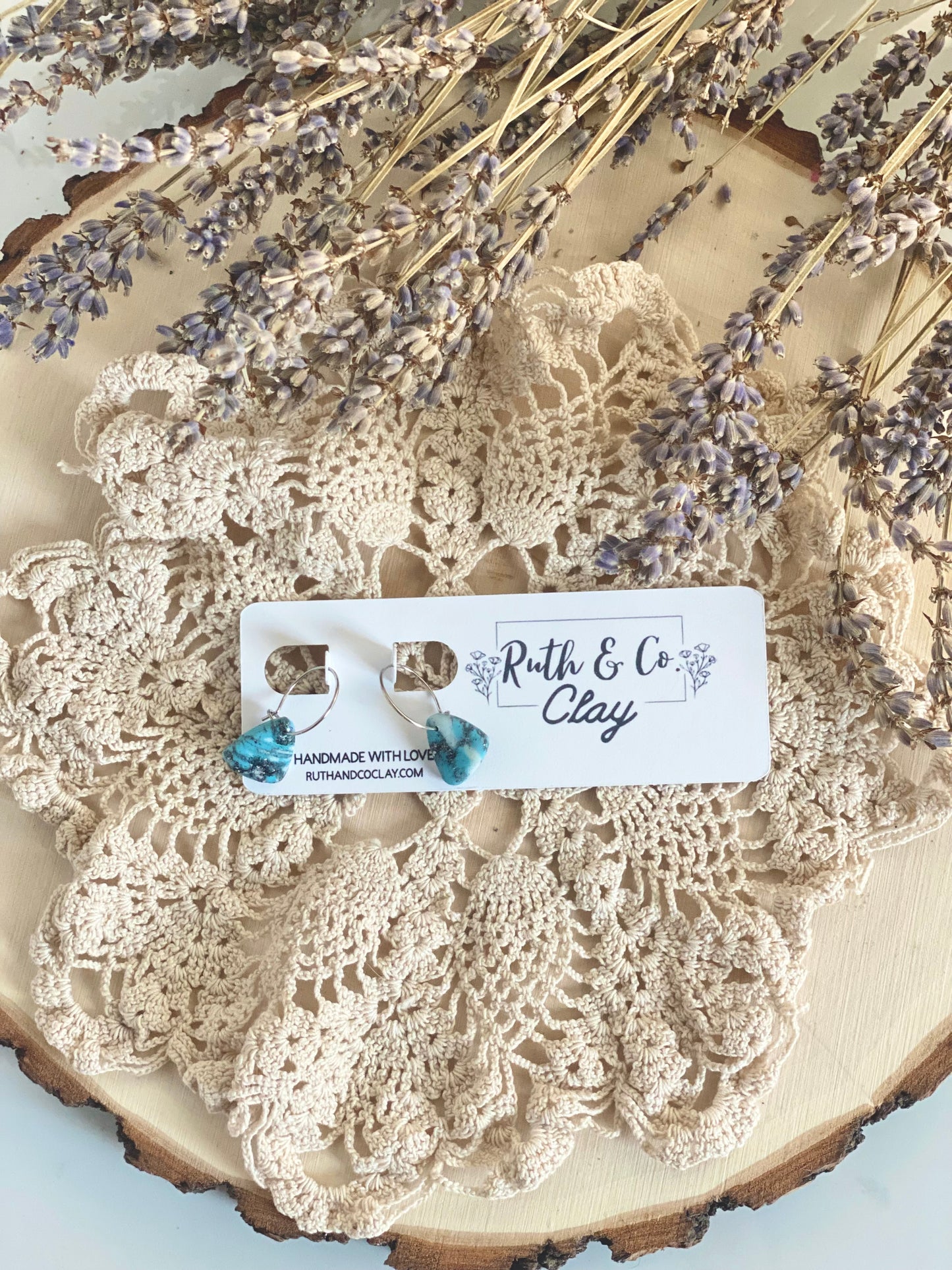 Turquoise Nugget Drop Earrings