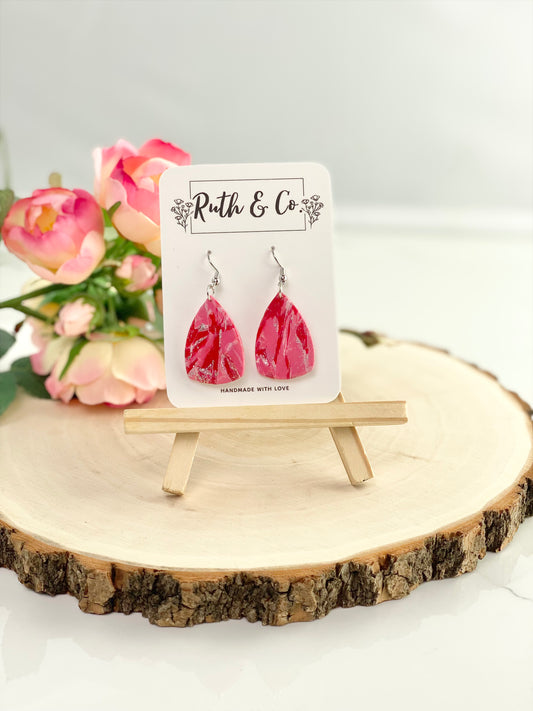 Handmade Petal-inspired Polymer Clay Earrings